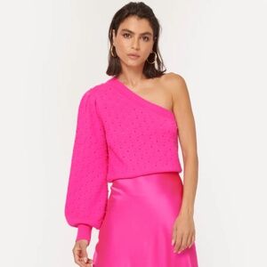 Cami NYC Lau Sweater in Neon Pink Merino Wool Small